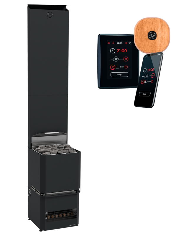 Saunum PRO EXPERIENCE, Black, 9kW