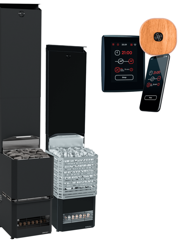 Saunum PRO EXPERIENCE, Black, 9kW